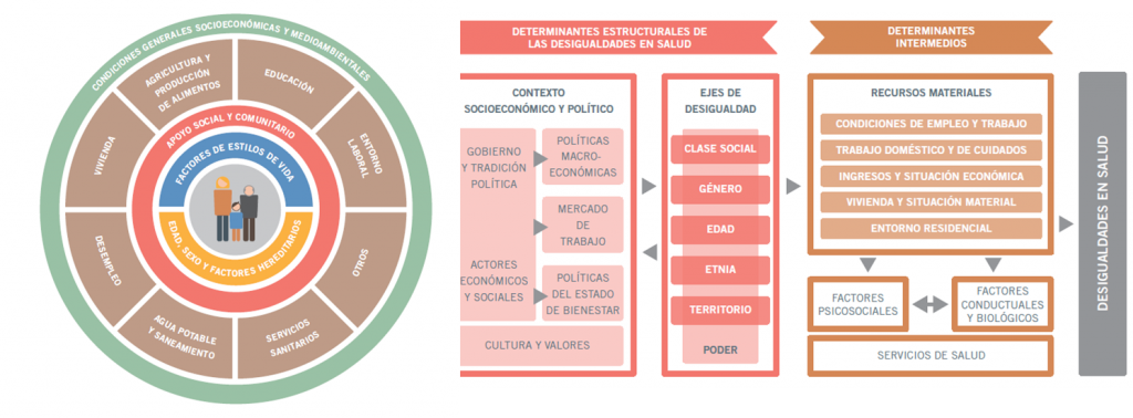 Determinantes sociales de la salud y Marco conceptual de los determinantes de las desigualdades sociales en salud