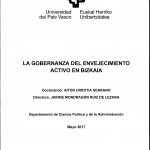 Portada de la tesis "La gobernanza del envejecimiento activo en el Territorio Histórico de Bizkaia"